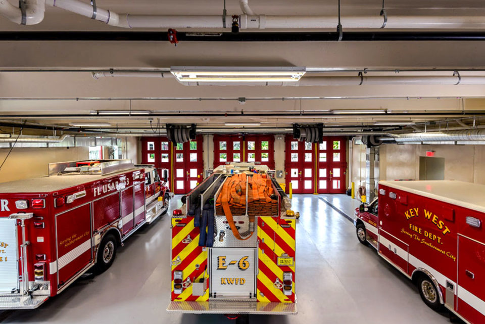 Key West Fire Station No. 2, Engine Bays. Key West, Florida.