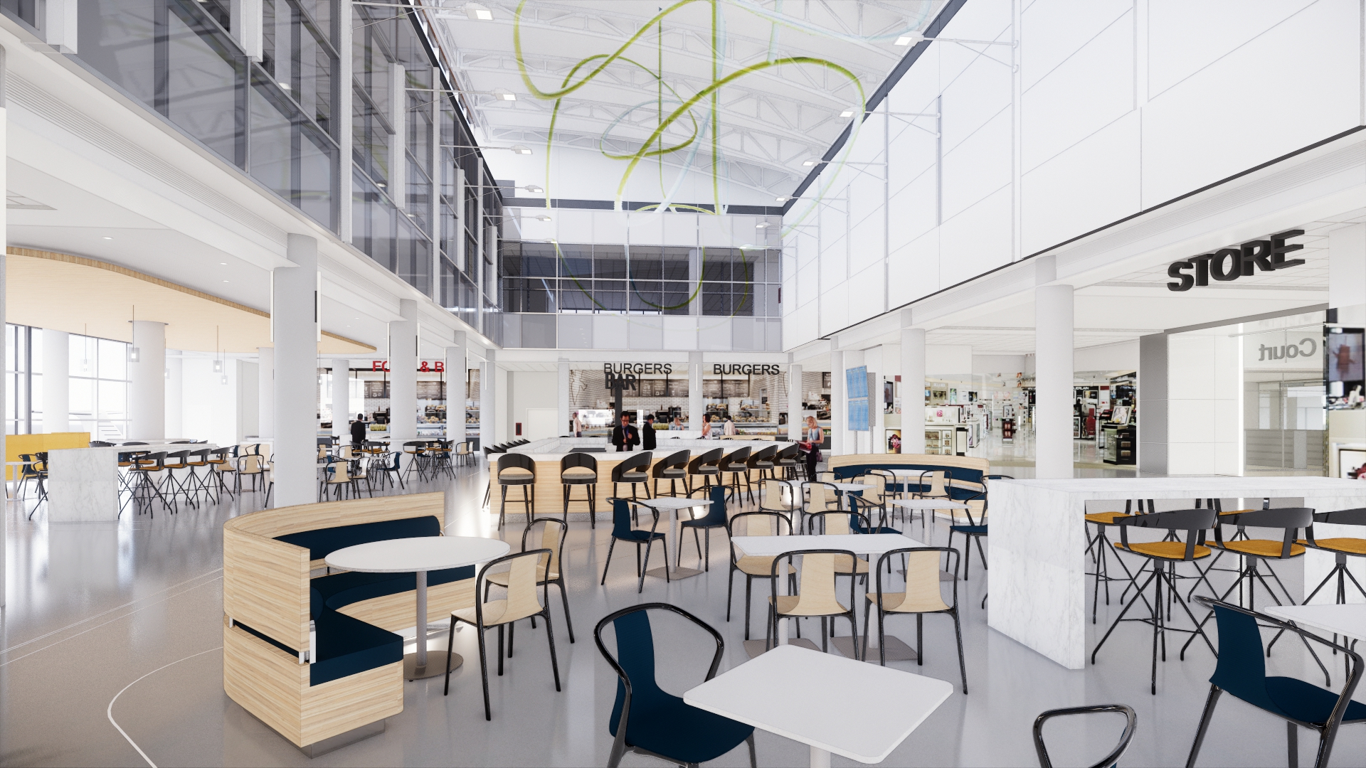 Charlotte Douglas International Airport: The Plaza Food Court